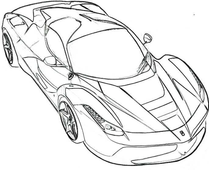 Ferrari Coloring Pages Free