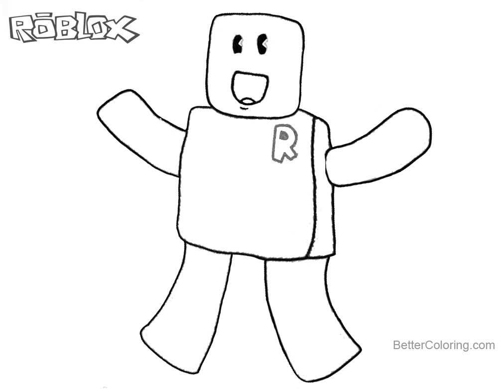 Kleurplaat Roblox - roblox logo kleurplaat