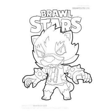 Kleurplaat Brawl Stars Leon Haai