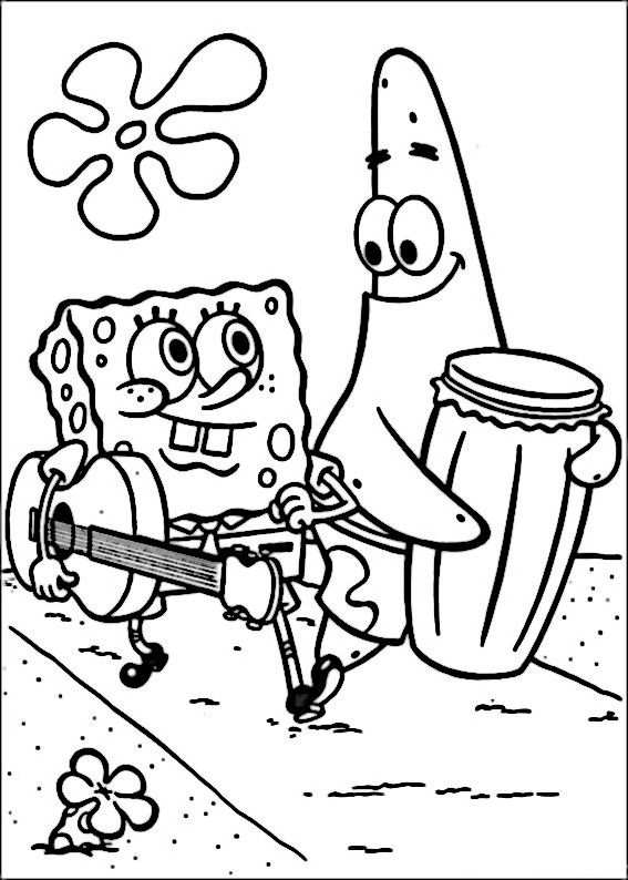 Kleurplaat Spongebob